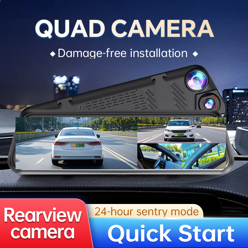 360° Panoramic 4-Lens Streaming Media Dash Cam